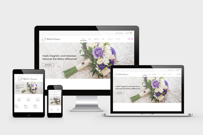 digital marketing Nirfa's Flowers Website Design