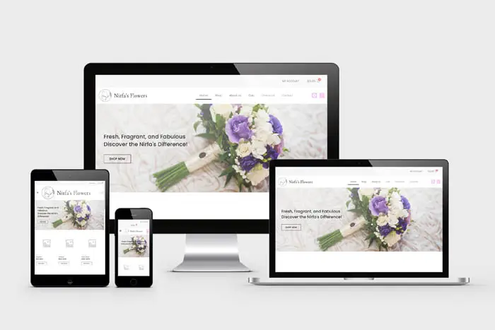 Nirfa's Flowers Website Design
