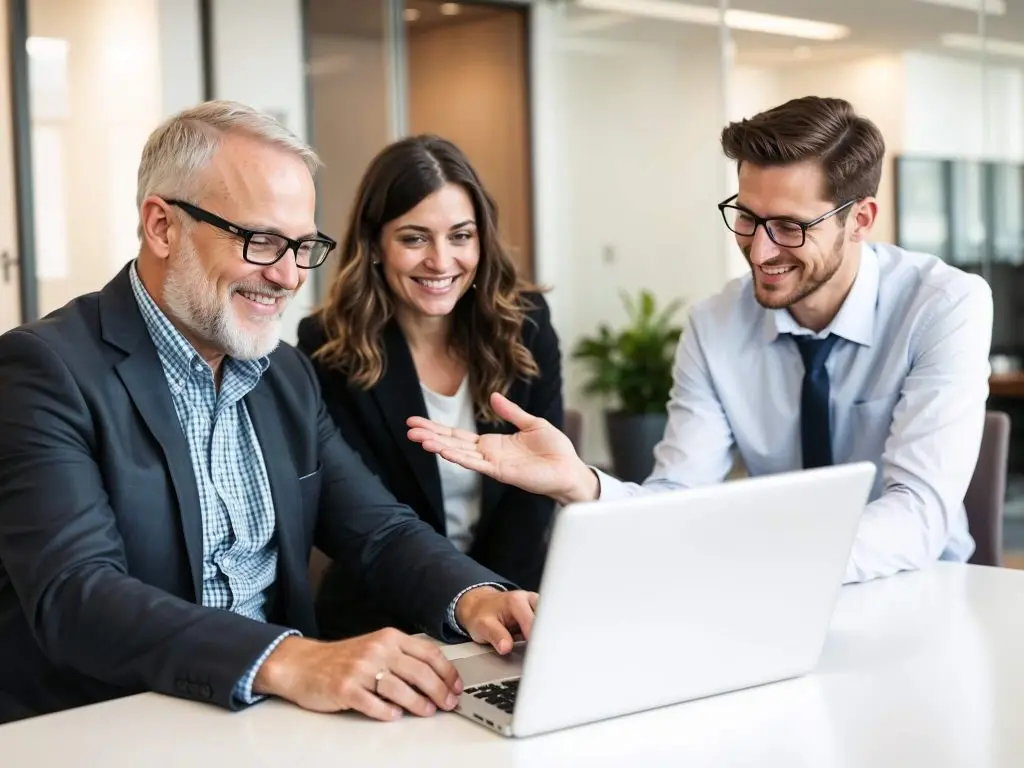 Client collaborating on a Tampa web design services project with The Room Marketing team, showcasing custom website development and creative solutions.